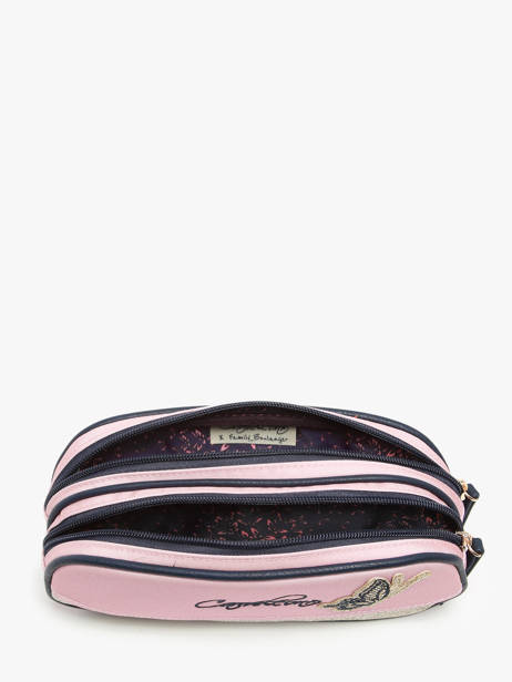 Pennenzak 2 Compartiments Cameleon Roze vintage family boulanger TROU ander zicht 1